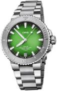 Oris Miesten kello 01 400 7763 4117-SET Aquis Vihreä/Teräs Ø43.5 mm