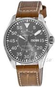 Hamilton Miesten kello H64715535 Khaki Aviation Musta/Nahka Ø46 mm