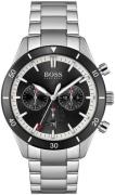 Hugo Boss Miesten kello 1513862 Santiago Musta/Teräs Ø44 mm