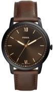 Fossil Miesten kello FS5551 The Minimalist 3H Musta/Nahka Ø44 mm