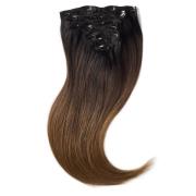 Rapunzel of Sweden Clip-on set 7 pieces 60 cm Deep Brown ColorMel