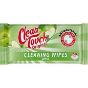 Clean Touch Antibacterial Cleaning Wipes Apple 60 kpl