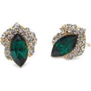 Lily and Rose Petite Camille stud earrings   Emerald / Black diam