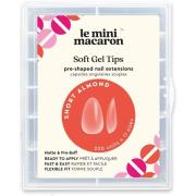 Le Mini Macaron Le Gel Soft Gel Tips Short Almond, Matte & Pre Bu