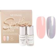 NEONAIL Sparkling Match UV Gel Base & Liquid Nail Powder Set