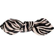 Corinne Leather Bow Big On Hair Clip Zebra