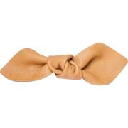 Corinne Leather Bow Small On Hair Clip Camel