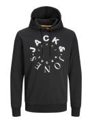 JACK & JONES Collegepaita 'WARRIOR'  musta / valkoinen