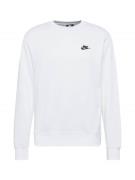 Nike Sportswear Collegepaita 'Club Fleece'  musta / valkoinen