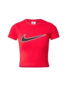 Nike Sportswear Paita  tulenpunainen / musta / valkoinen