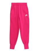 Nike Sportswear Housut 'CLUB FLEECE'  vaaleanpunainen / valkoinen