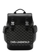 Karl Lagerfeld Reppu 'KLASSIK'  tummanharmaa / musta / valkoinen
