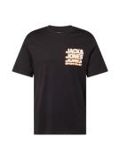 JACK & JONES Paita  vaaleanoranssi / musta