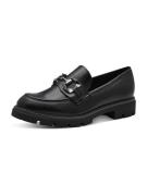 MARCO TOZZI Loafer  musta / hopea