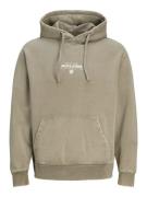 JACK & JONES Collegepaita 'BLUAXTON'  oliivi / valkoinen