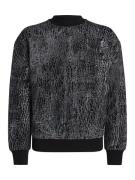 KARL LAGERFELD JEANS Collegepaita 'Cracked'  harmaa / musta