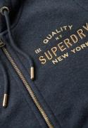 Superdry Collegetakki 'Luxe'  marine / vaaleankeltainen