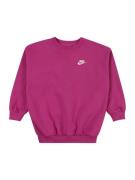 Nike Sportswear Collegepaita 'Club Fleece'  fuksia / valkoinen