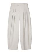 Bershka Laskoshousut  vaaleanharmaa / offwhite