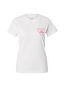 Lee Paita 'SMALL LOGO TEE'  ecru / vaalea pinkki