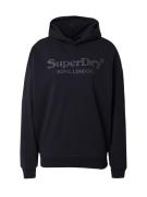 Superdry Collegepaita 'VENUE METALLIC'  musta / hopea