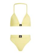 Calvin Klein Swimwear Bikini  vaaleankeltainen / musta