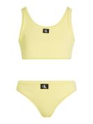 Calvin Klein Swimwear Bikini  vaaleankeltainen / musta