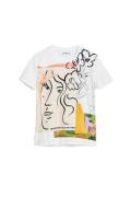 Desigual Paita 'Arty Faces'  tummankeltainen / koralli / musta / valko...