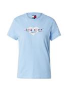 Tommy Jeans Paita  vaaleansininen / vaalea pinkki / musta / valkoinen