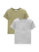 Pull&Bear Paita  meleerattu harmaa / oliivi