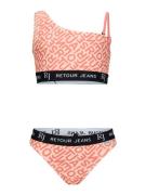 Retour Jeans Bikini 'Tabitha'  vaaleanoranssi / musta