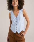 WE Fashion Pusero  vaaleansininen / offwhite