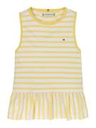 TOMMY HILFIGER Toppi  keltainen / valkoinen