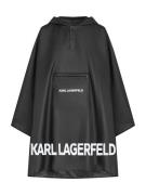 Karl Lagerfeld Toiminnallinen takki 'Essential'  musta / villanvalkoin...