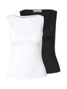WEEKDAY Toppi 'Annie'  musta / offwhite