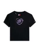Tommy Jeans Paita 'HEART'  lila / musta