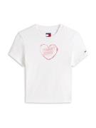 Tommy Jeans Paita 'HEART'  punainen / valkoinen