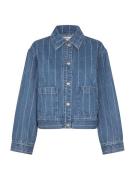 modström Välikausitakki 'Isolde'  sininen denim / valkoinen