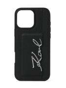 Karl Lagerfeld Älypuhelimen suojakotelo 'iPhone 16 Pro Max'  hopeanhar...