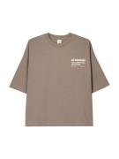 Bershka Paita  tummabeige / valkoinen