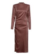 Ilagz Turtleneck Dress Brown Gestuz