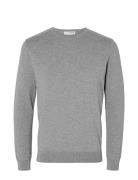 Slhberg Crew Neck Noos Grey Selected Homme