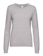 Viril O-Neck L/S Knit Top - Noos Grey Vila