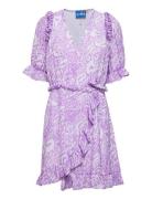 Haleycras Wrap Dress Purple Cras