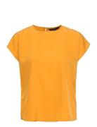 Vmfiona Ss Wide Top Wvn Lt Orange Vero Moda