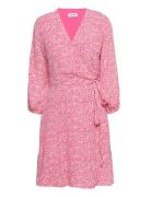 Rinnamd Print Wrap Dress Pink Modström