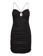 Cut-Out Ruched Dress Black Mango