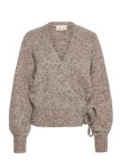 Kiaracr Knit Wrap Blousen Beige Cream