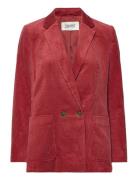 Corduroy Blazer, 100% Cotton Red Esprit Casual