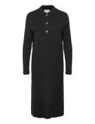 Objnoelle Polo Knit Dress Black Object